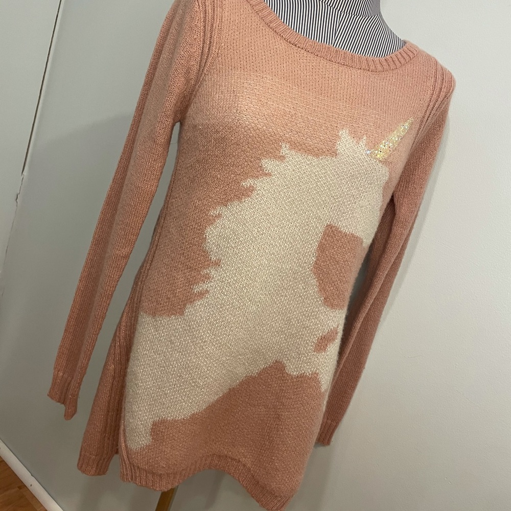 Sweater Pink Sparkly Unicorn Lauren Conrad XS